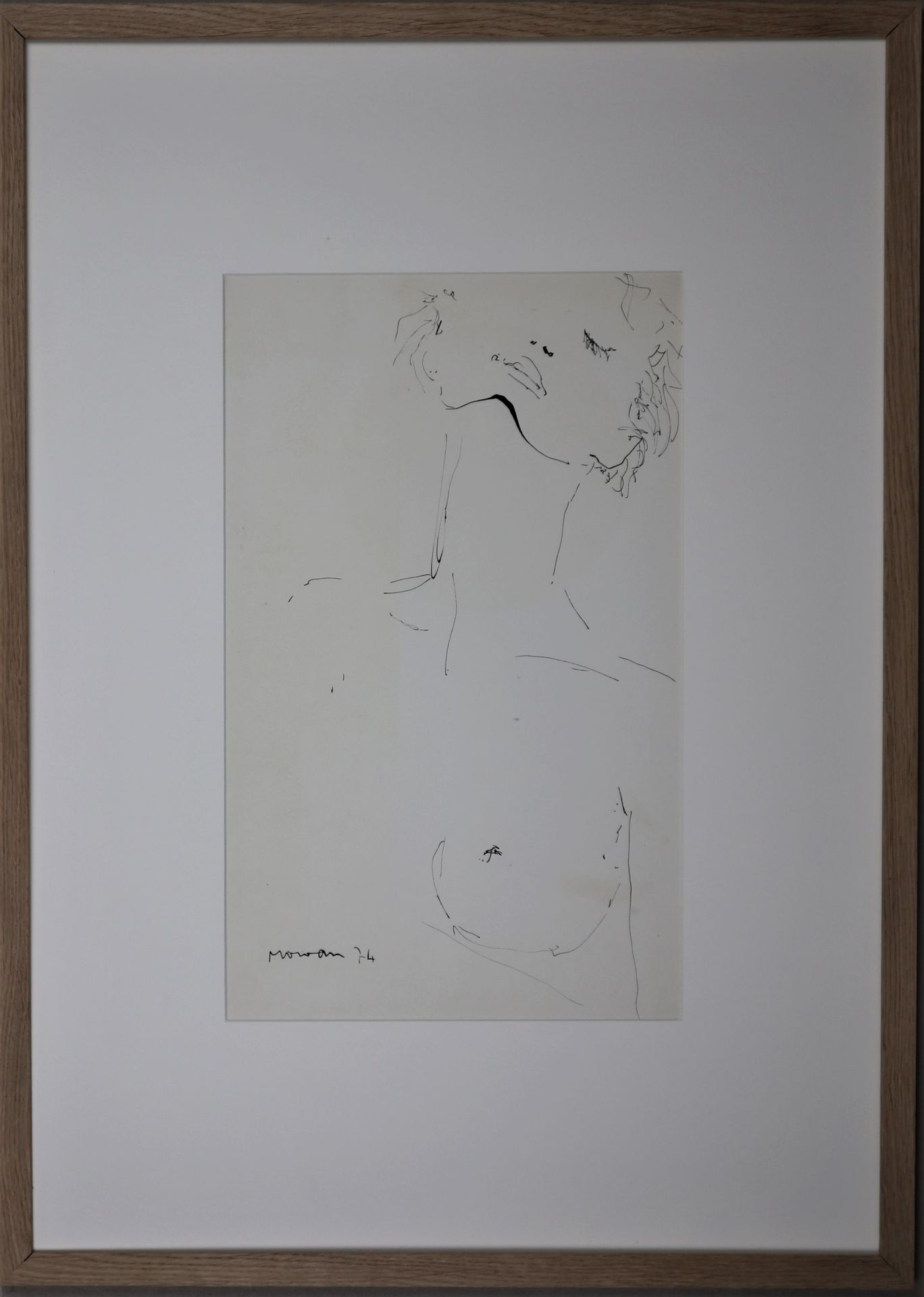 Null Jean-Jacques MORVAN (1928-2005): "L'extase", Indian ink on paper, sbg and d&hellip;