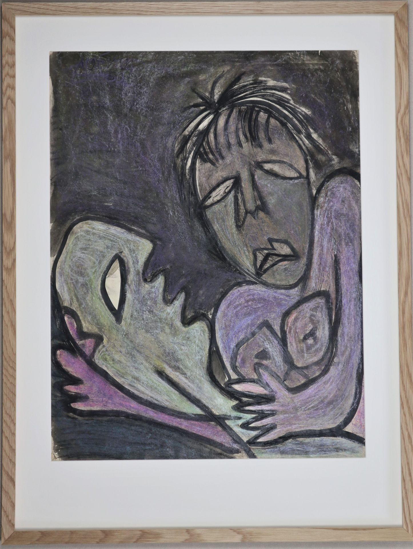 Null Jean-Jacques MORVAN (1928-2005) : « Les Amants », encre et crayon, shg et d&hellip;