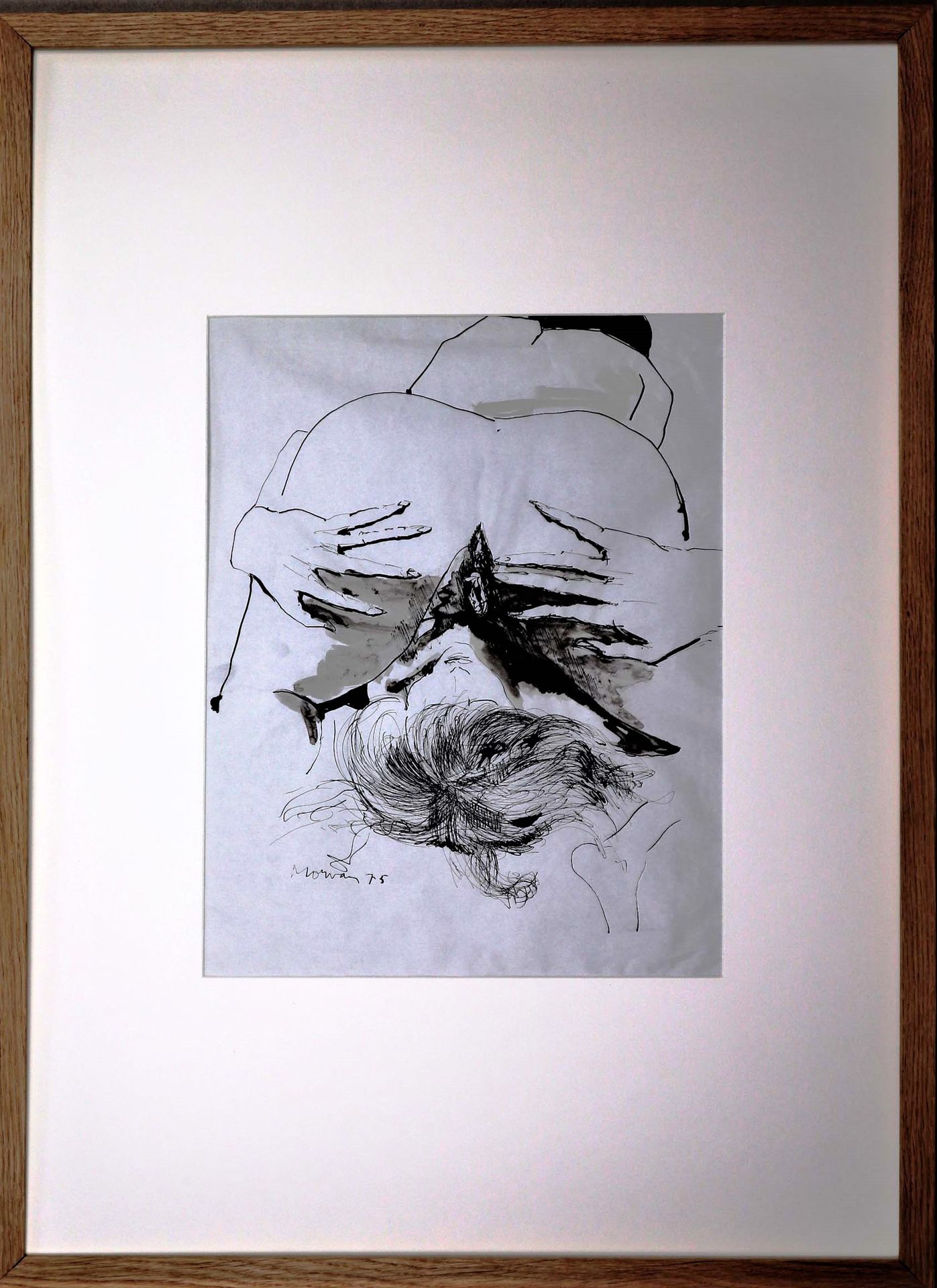 Null Jean-Jacques MORVAN (1928-2005) : "Lesbian scene", Indian ink, sbg and date&hellip;