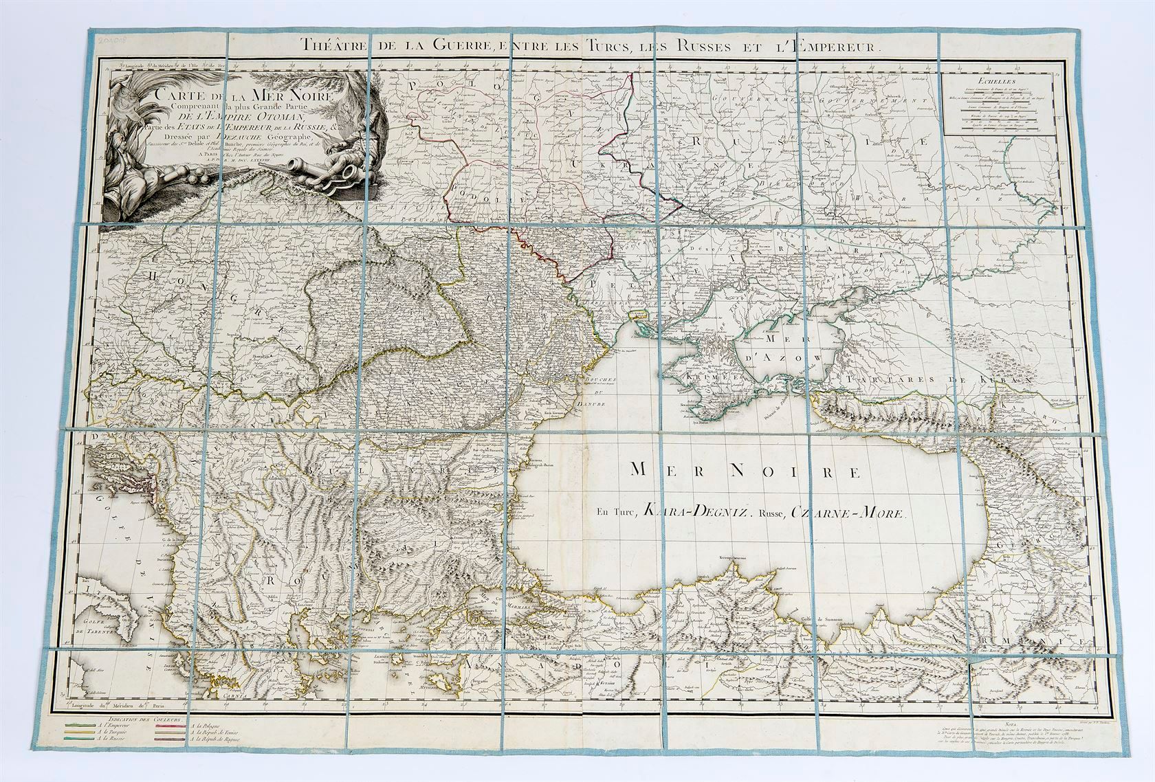 Null [地理地图] - DEZAUCHE (Jean-Claude) - 土耳其人、俄国人和皇帝之间的战争场所 - 巴黎 ; Dezauche, 1788 &hellip;