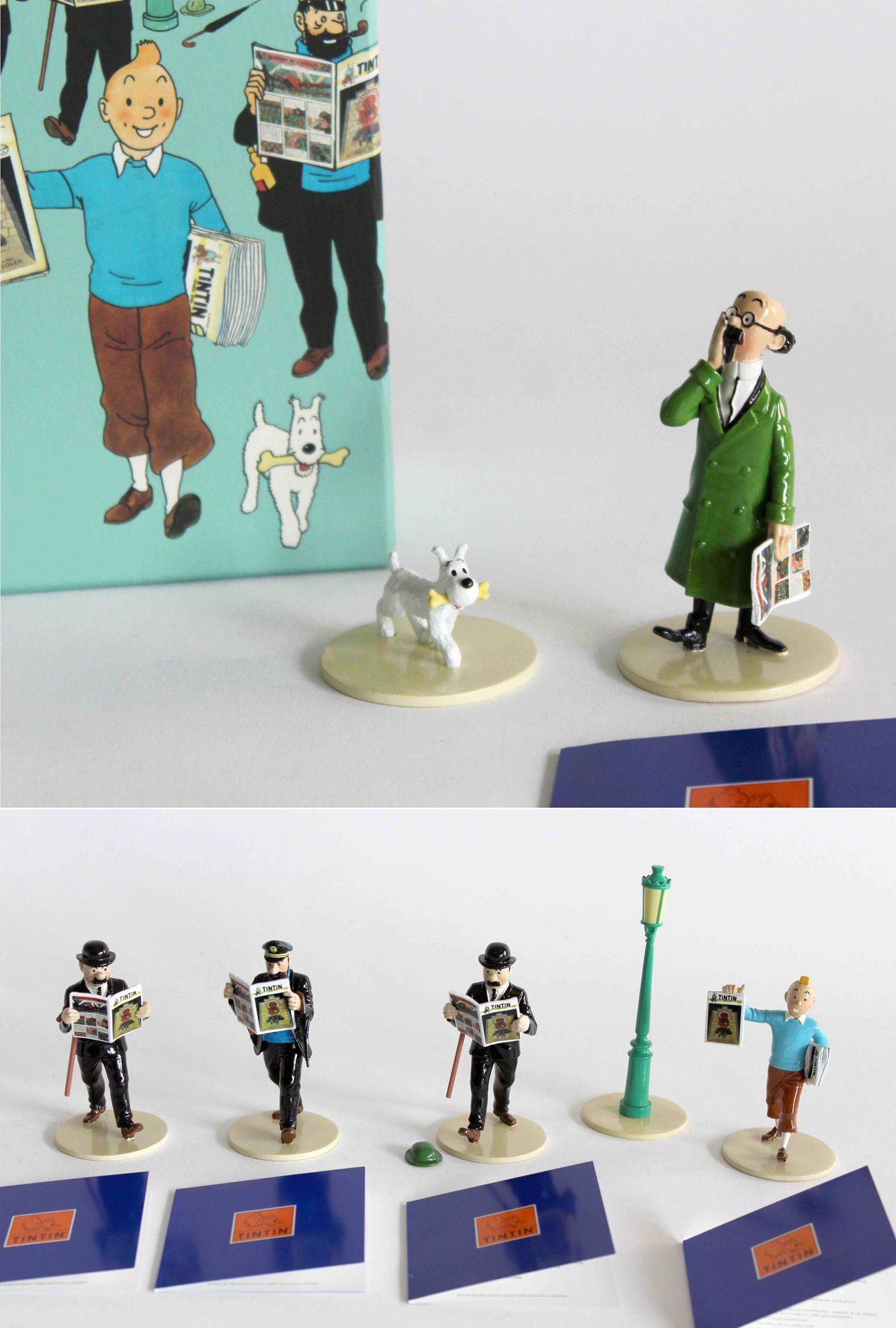Null Lot de 5 figurines TINTIN - PIXI, série : Lisez Tintin, en métal peint à la&hellip;