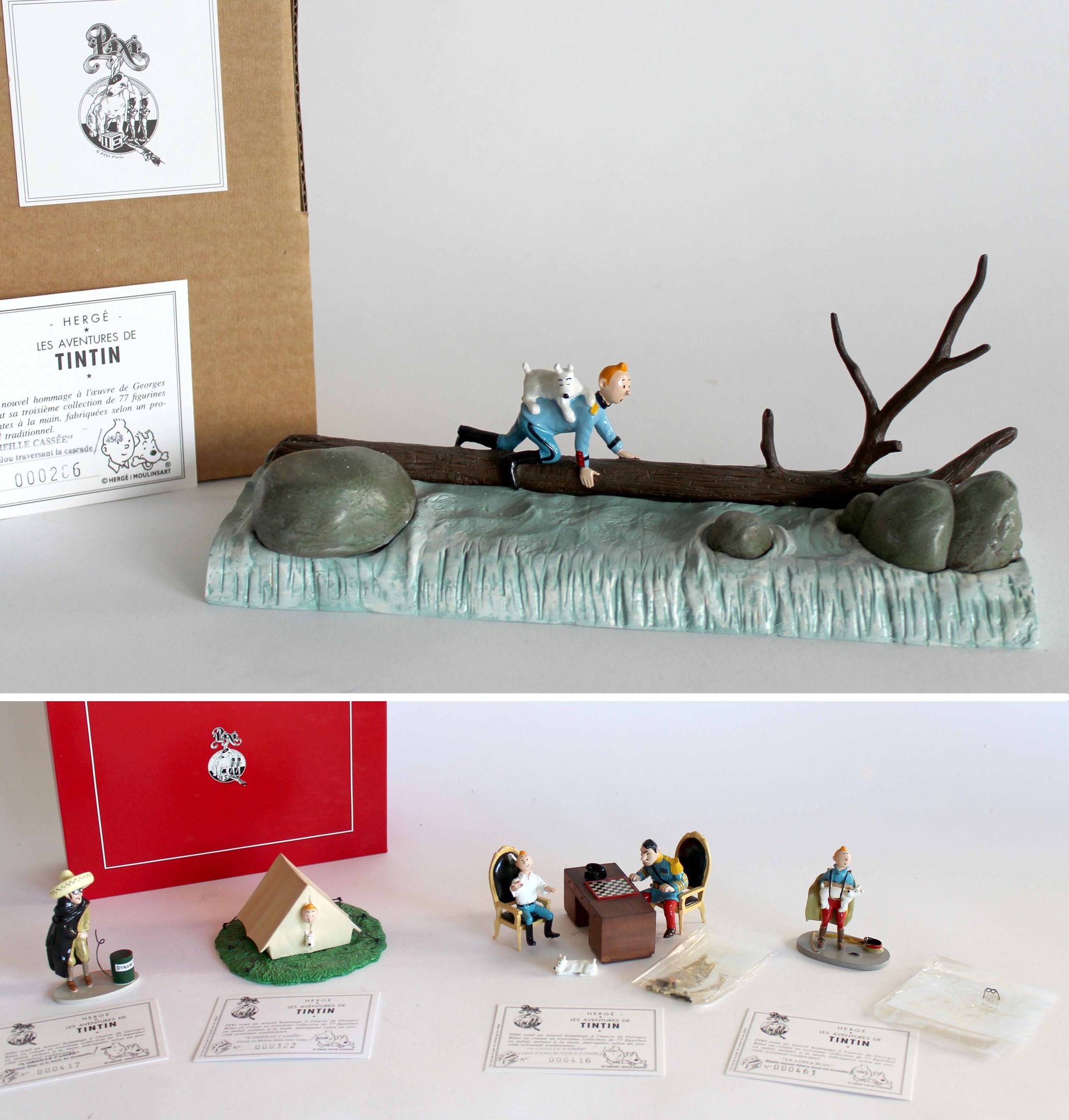 Null Lot de 5 figurines TINTIN - PIXI, série : 3éme Collection PIXI, en métal pe&hellip;