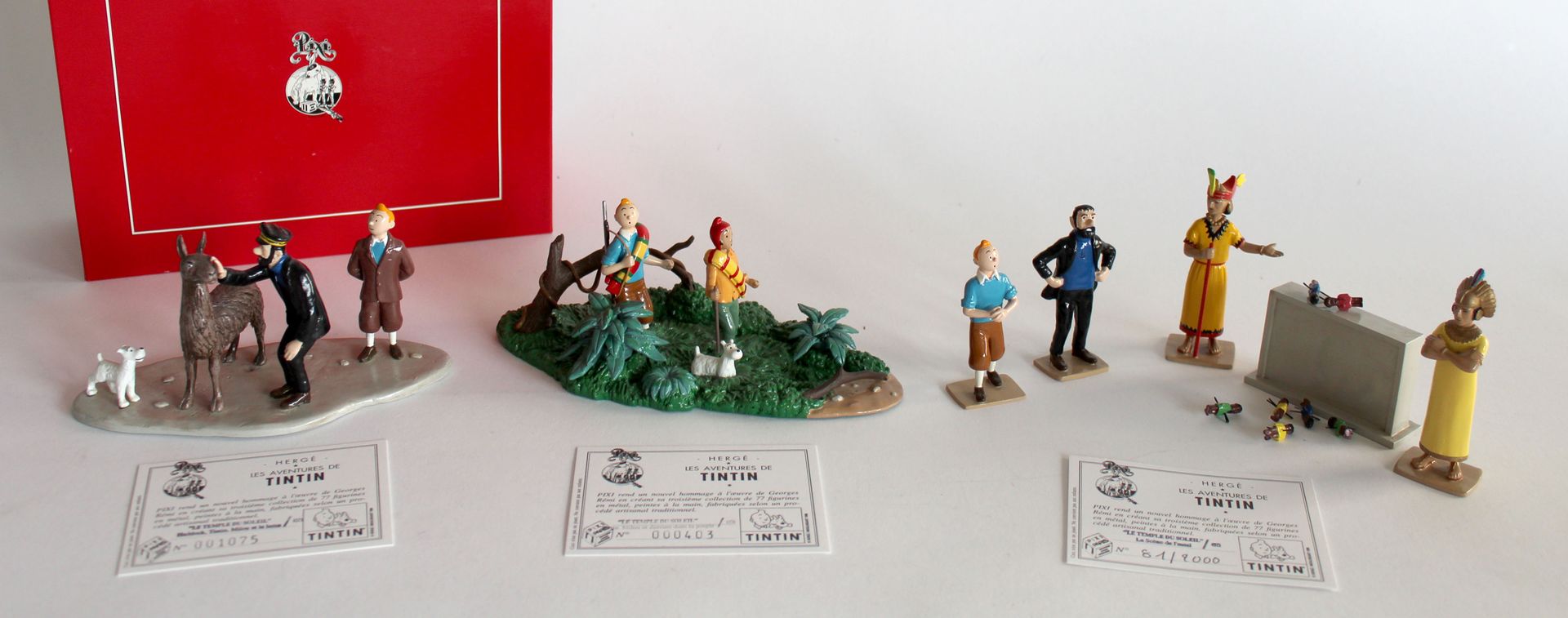 Null Lot de 3 figurines TINTIN - PIXI, série : 3éme Collection PIXI, en métal pe&hellip;