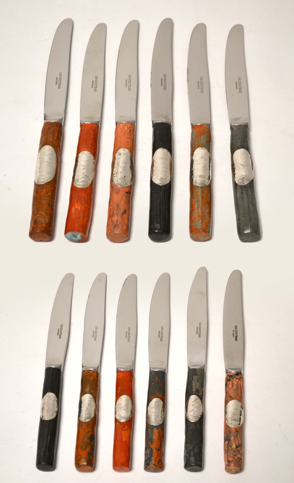 Null ONE KNIFE, ONE PIECE. Six TABLE KNIVES and six CHEESE KNIVES, the handles i&hellip;