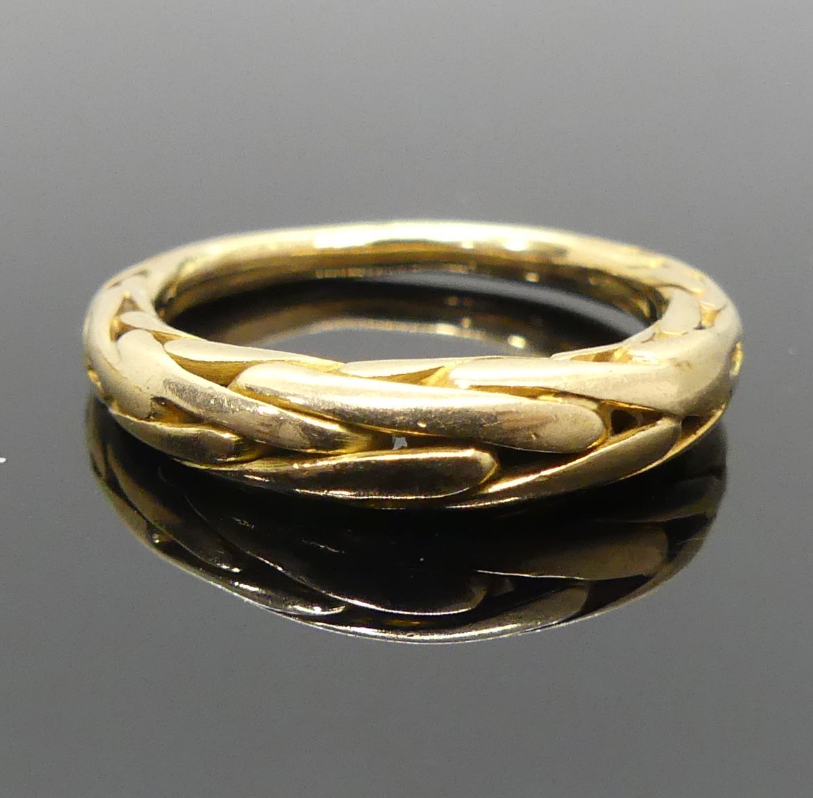 Null BAGUE en or motif épi. Poids 4,39 g TDD 51