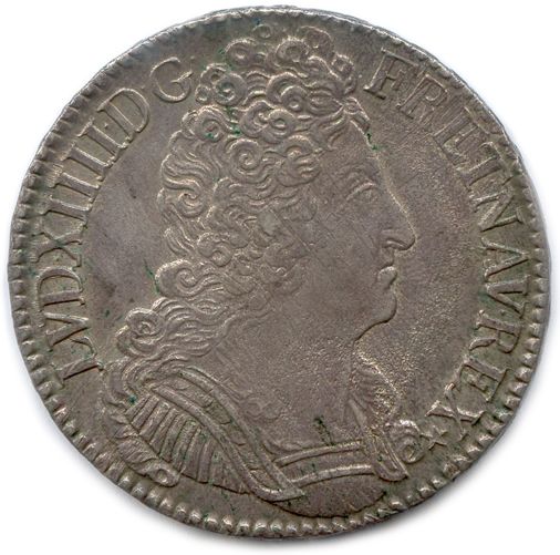 Null LOUIS XIV 1643-1715 Ecu d’argent aux Trois couronnes 1709 A = Paris. (30,65&hellip;