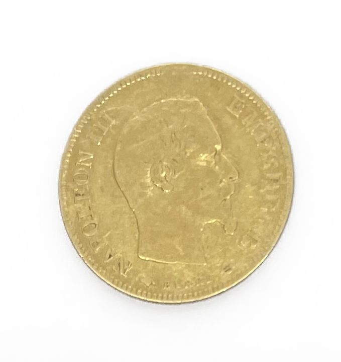 Null PIECE of 10 francs gold Napoleon III non laureate 1856