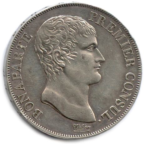 Null BONAPARTE Primo Console 1799-1804 5 franchi argent (Tiolier) an 12 (1803-18&hellip;