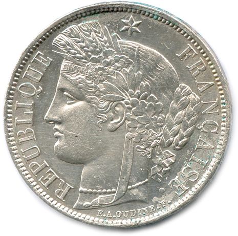 Null II 共和国1848-1852年海格力斯型5法郎1849年巴黎(2个前)，瑟雷斯型5法郎1850年。一批3枚银币。非常好，非常漂亮。