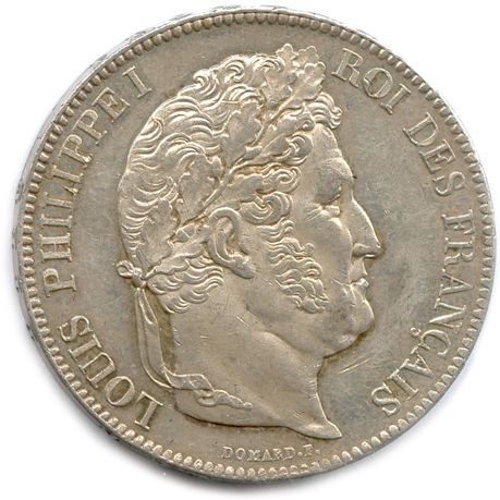 Null LOUIS-PHILIPPE Ier 1830-1848 Trois pièces de 5 Francs tête laurée (Domard) &hellip;