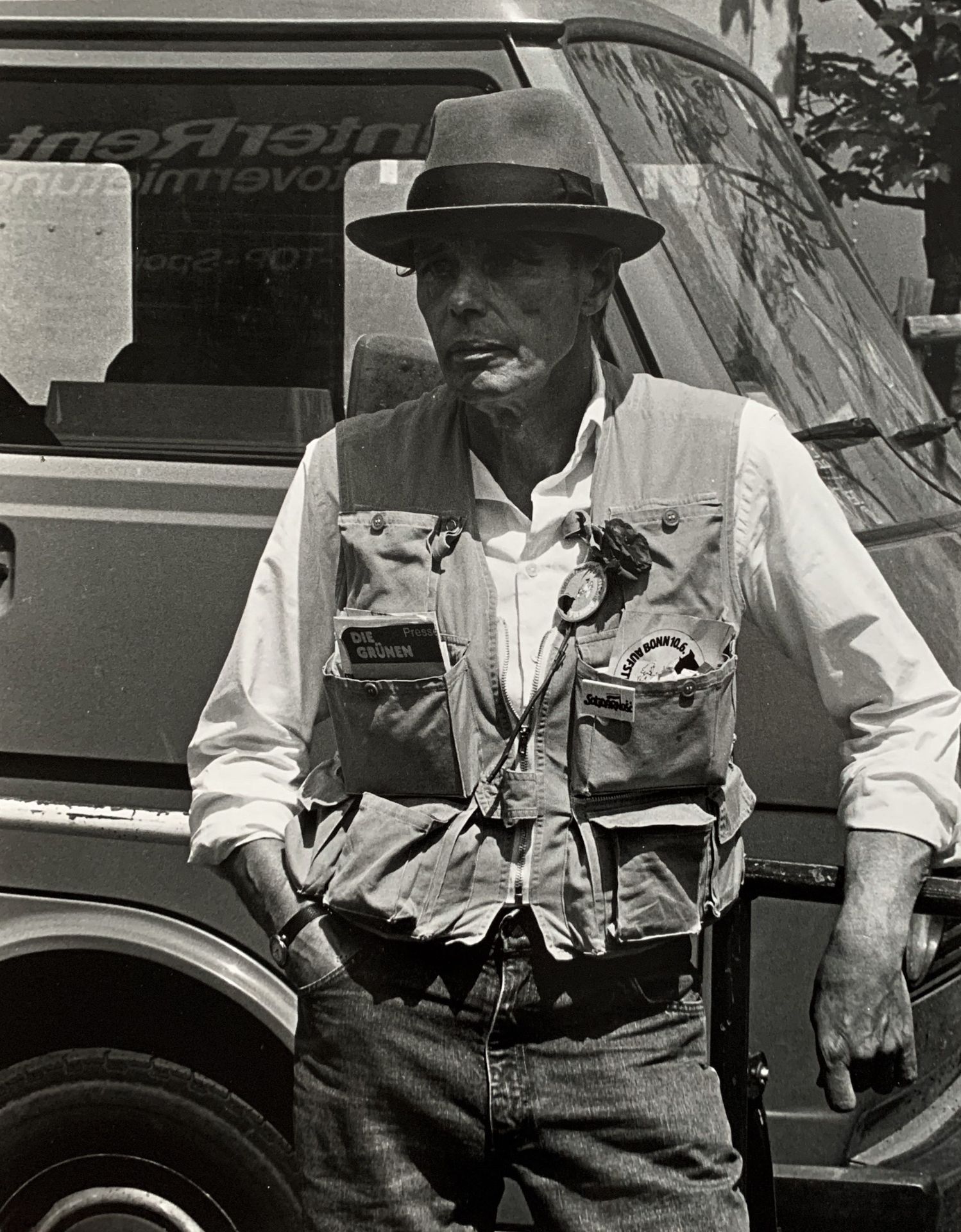 Null Dino Fracchia. Ritratto di Joseph Beuys. Grande stampa fotografica in argen&hellip;