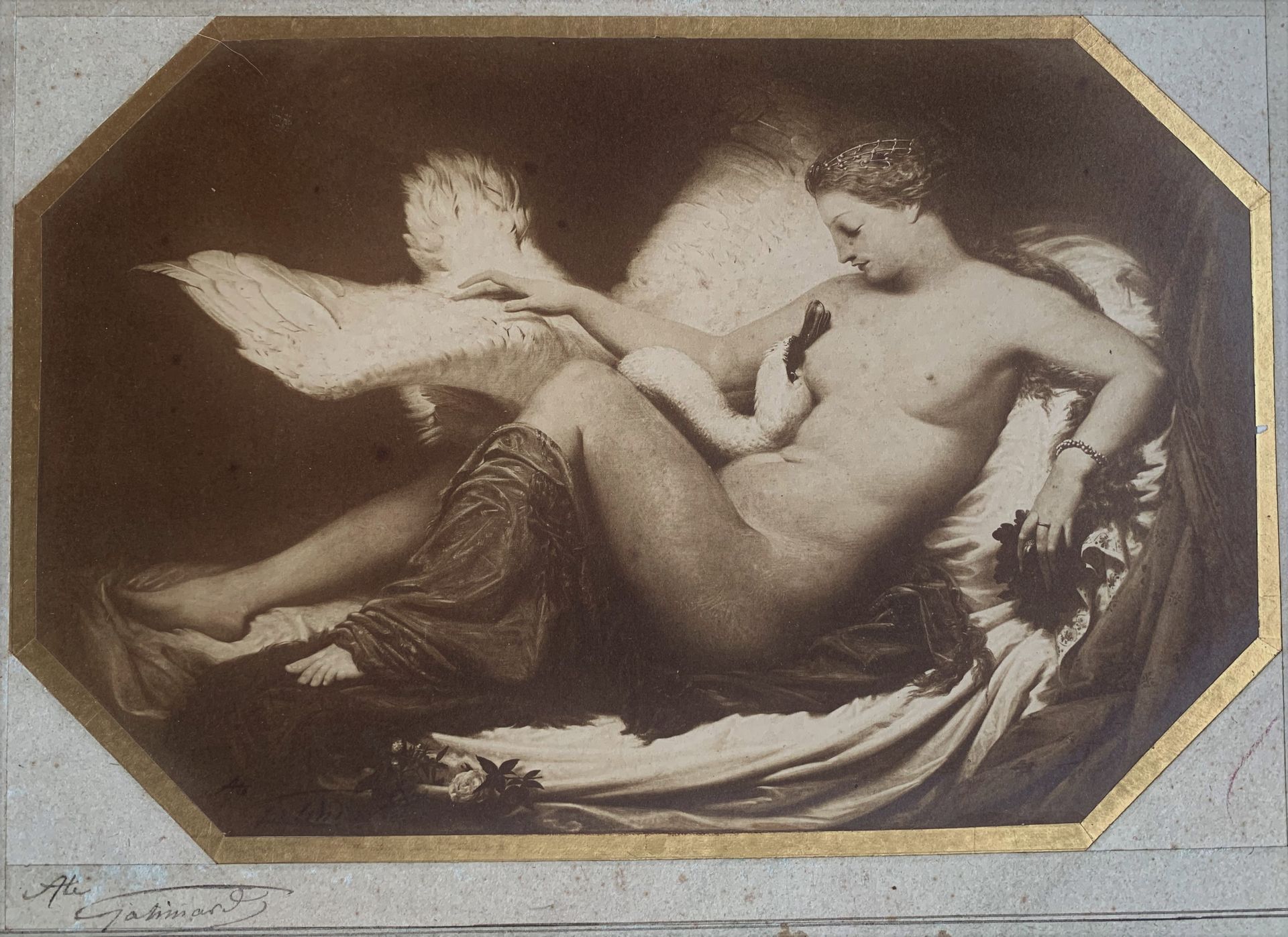 Null D’après Auguste Galimard (1813-1880) : La séduction de Léda, Salon de 1855.&hellip;