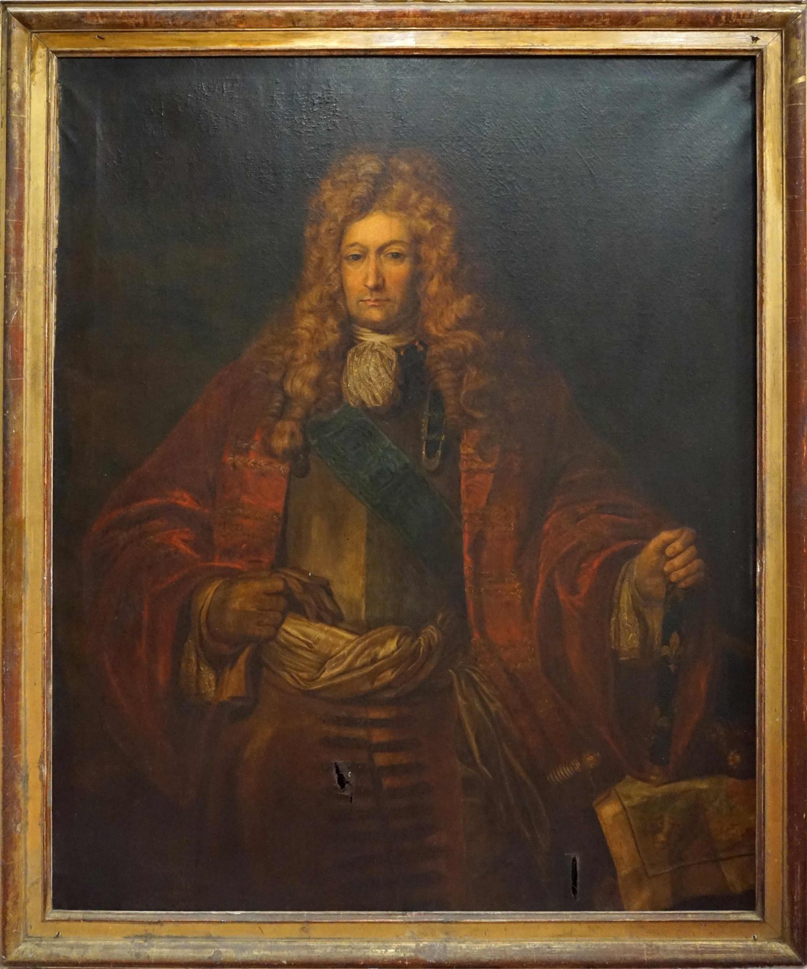 Null Escuela francesa del siglo XVIII. Retrato de un hombre de la corte. Óleo so&hellip;