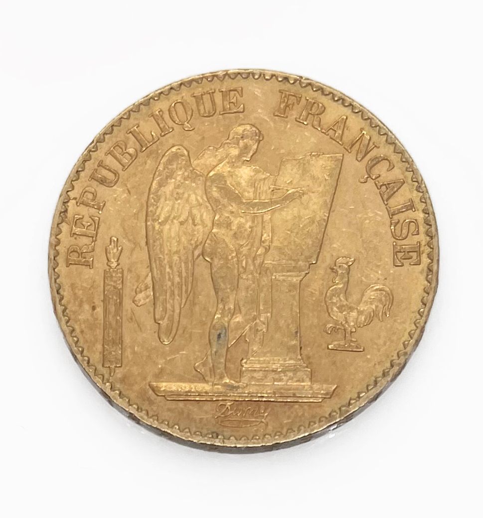 Null PEZZO da 20 franchi Genio alato 1895
