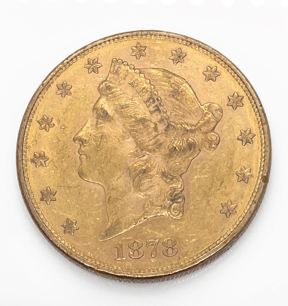 Null Moneda de oro de 20 dólares Cabeza de Libertad 1878