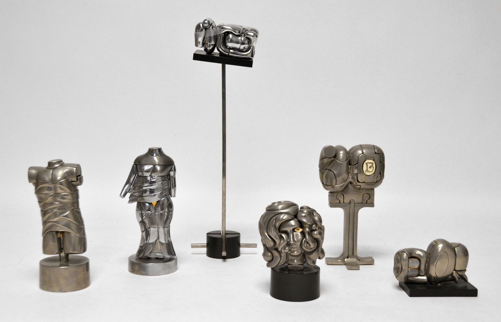 Null 米格尔-贝罗卡尔（Miguel BERROCAL，1933-2006 年）迷你多件作品系列中的六件雕塑作品：克里斯蒂娜（Cristina），1969-&hellip;