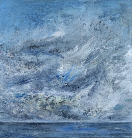 Null 米歇尔-比奥特 (1936-2020)

"在海上"。2015

布面油画，左下方有签名和日期，背面有标题

40x40厘米