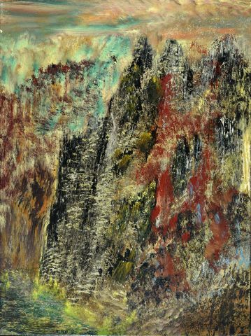 Null 米歇尔-比奥特 (1936-2020)

"悬崖"。2002

布面油画，左下方有签名和日期，背面有标题

61x46厘米