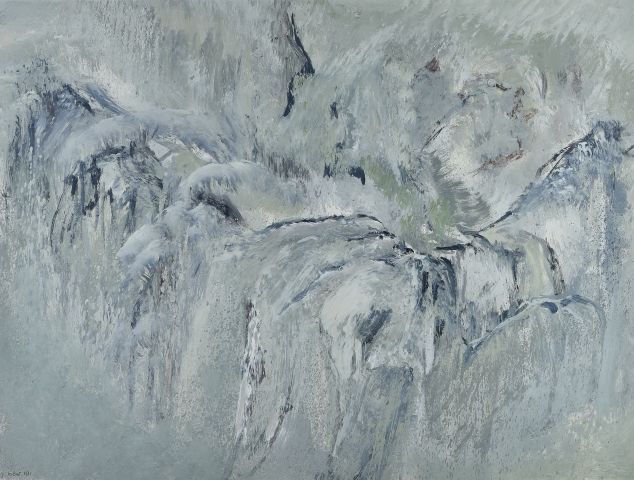 Null 米歇尔-比奥特 (1936-2020)

"沉睡的树枝"。1981

Arche纸上的油画，左下方有签名和日期，背面有标题

50x66厘米