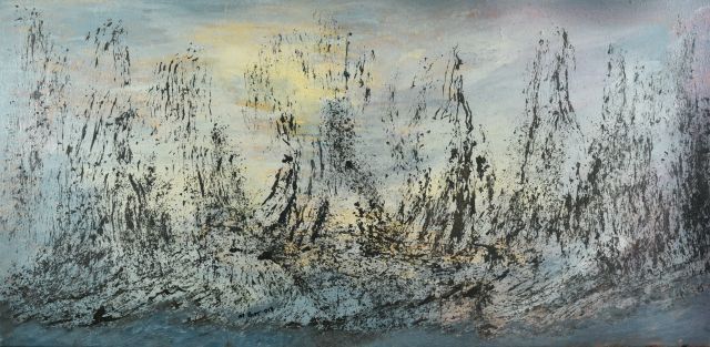 Null 米歇尔-比奥特 (1936-2020)

"灌木丛的行走"。2013

沙子和油画在画布上，中下部有签名和日期，背面有标题

60x120厘米