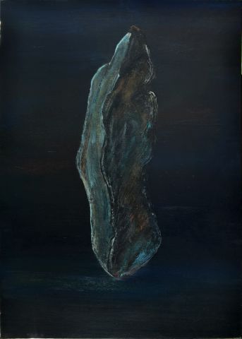 Null 米歇尔-比奥特 (1936-2020)

"立壳"。1999

沙子和油画在画布上，左下方有签名和日期，背面有标题

116x81厘米