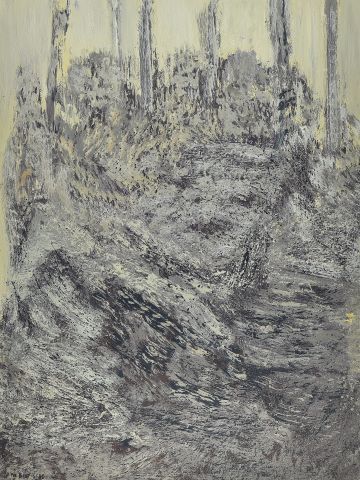 Null 米歇尔-比奥特 (1936-2020)

"胡姆斯"。1985

拱形纸上的油画，左下方有签名和日期，背面有标题

50x65厘米