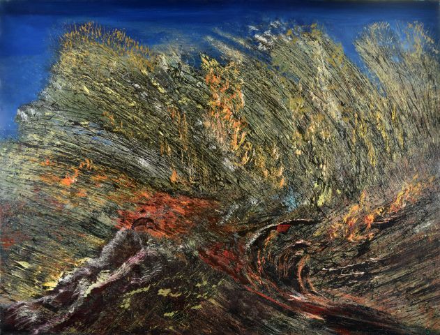 Null 米歇尔-比奥特 (1936-2020)

"扫帚山"。2002

布面油画，右下方有签名和日期，背面有标题

96x180厘米