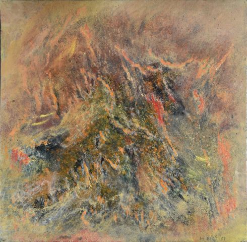 Null 米歇尔-比奥特 (1936-2020)

"Ramilles"。2007

沙子和油画在画布上，右下方有签名和日期，背面有标题

40x40厘米