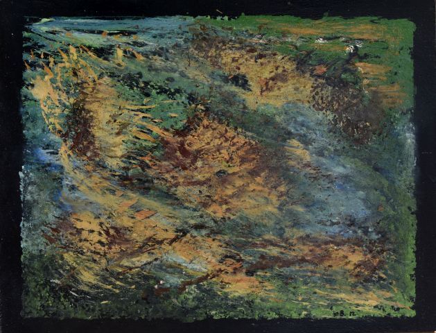 Null 米歇尔-比奥特 (1936-2020)

"在道路的边缘"。2012

木板上的混合媒体，右下方有签名和日期，背面有标题

30x39厘米