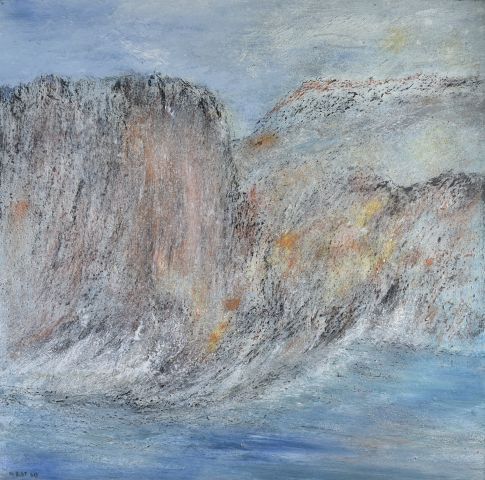 Null 米歇尔-比奥特 (1936-2020)

"旅途中的回忆"。 2013年

沙子和油画在画布上，左下方有签名和日期，背面有标题

70x70厘米