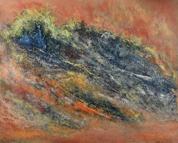 Null 米歇尔-比奥特 (1936-2020)

"植物的摇篮"。2006

沙子和油画在画布上，右下方有签名和日期，背面有标题

73x92厘米