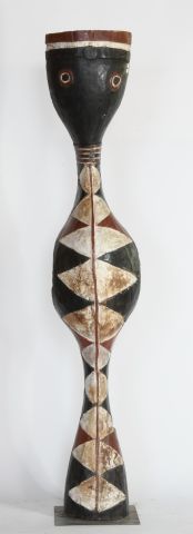 Null GUINEE 

Masque serpent en bois sculpté polychrome 

XXe, de style BAGA 

H&hellip;