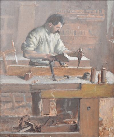 Null François GUIGUET (1860-1937)

Le menuisier au travail, à l’atelier

Huile s&hellip;