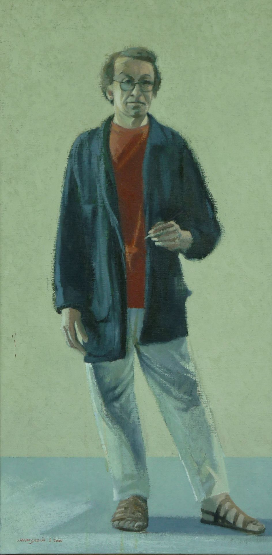 Null 让-克劳德-贝松-吉拉尔 (1938-2021)

自画像，2000年

布面油画，左下方有签名和日期8/2000

80 x 40厘米