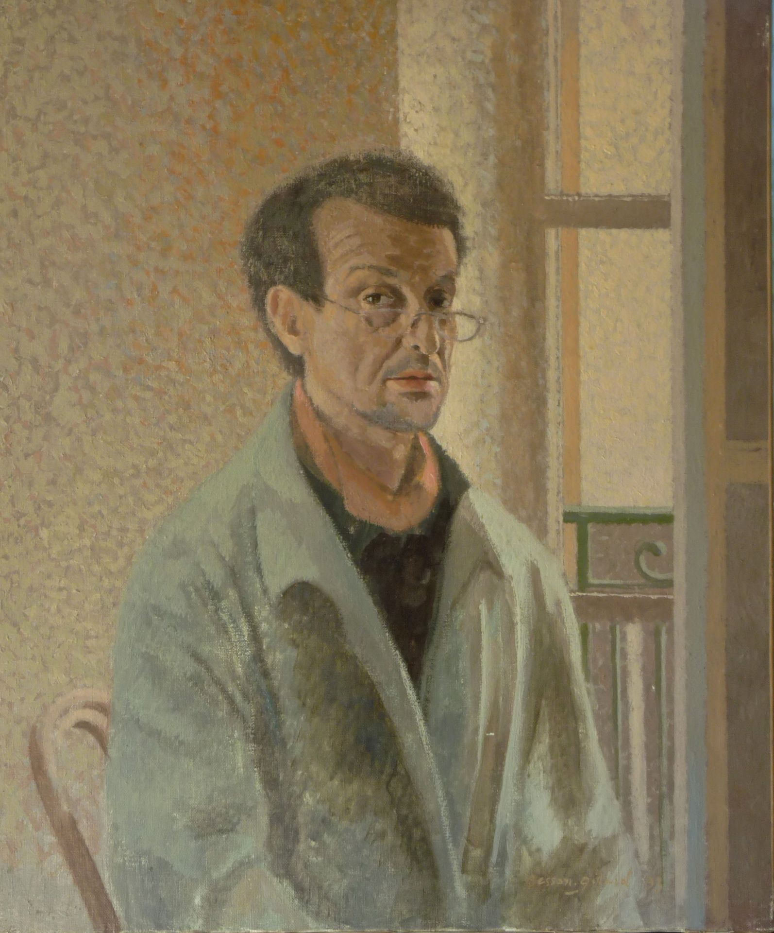 Null Jean-Claude BESSON-GIRARD (1938-2021) 
Autoportrait, 1993 
Huile sur toile,&hellip;