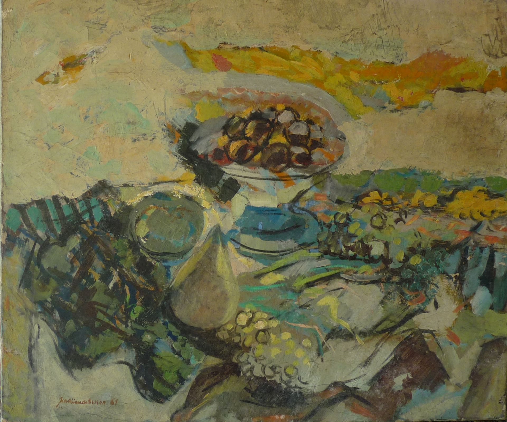 Null 让-克劳德-贝松-吉拉尔 (1938-2021)

无题38》，1961年

布面油画，左下方有签名和日期

46 x 55厘米