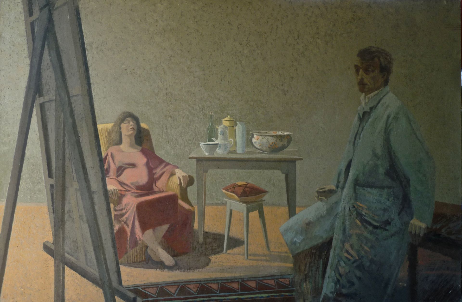 Null 让-克劳德-贝松-吉拉尔 (1938-2021)

1988年6月，在工作室里

布面油画，右下方有图案和日期

97 x 146 cm