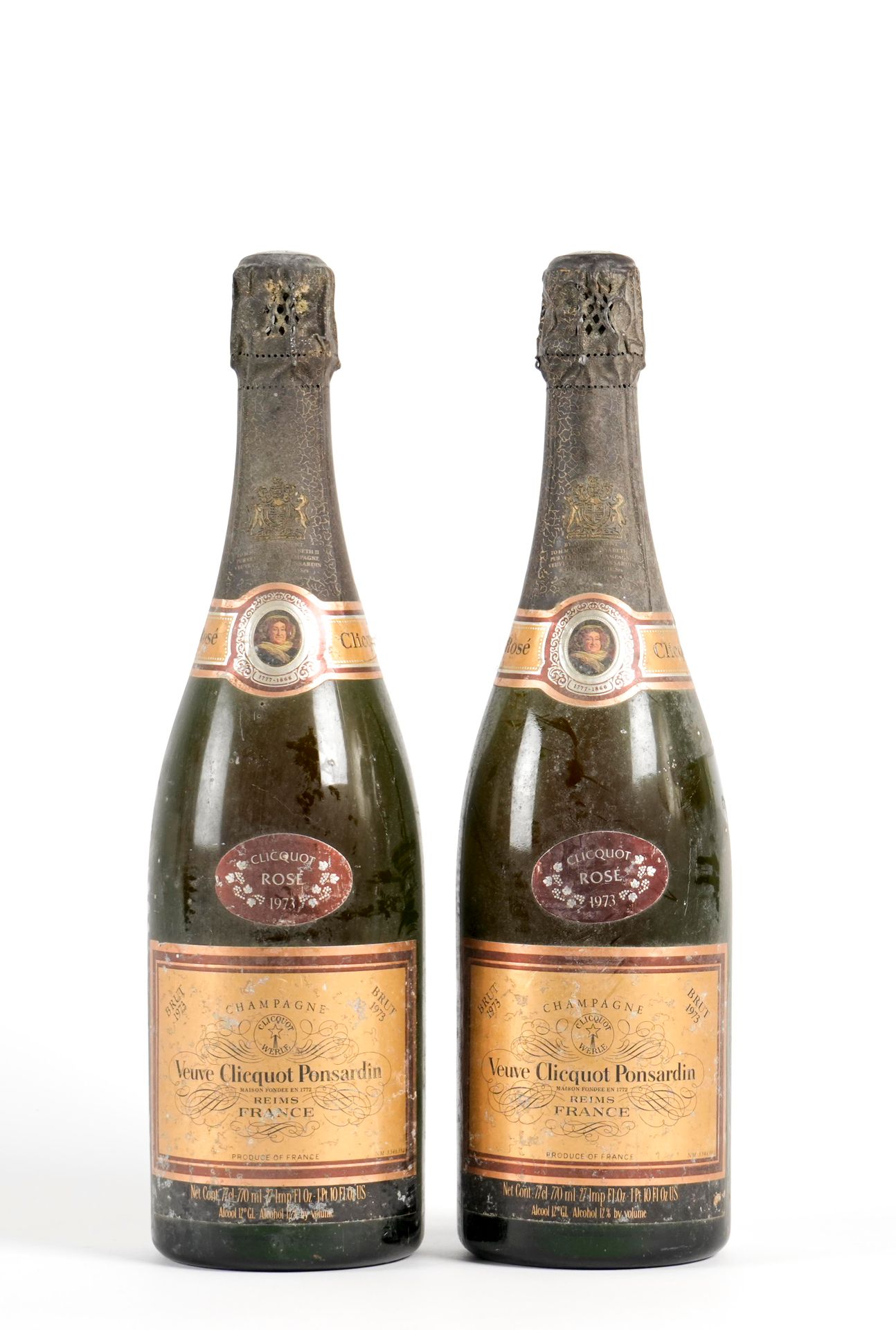 Null 2 B CHAMPAGNE BRUT Rosé (1级在瓶盖底部；A.O.；瓶盖轻微损坏) Veuve Clicquot Ponsardin 1973