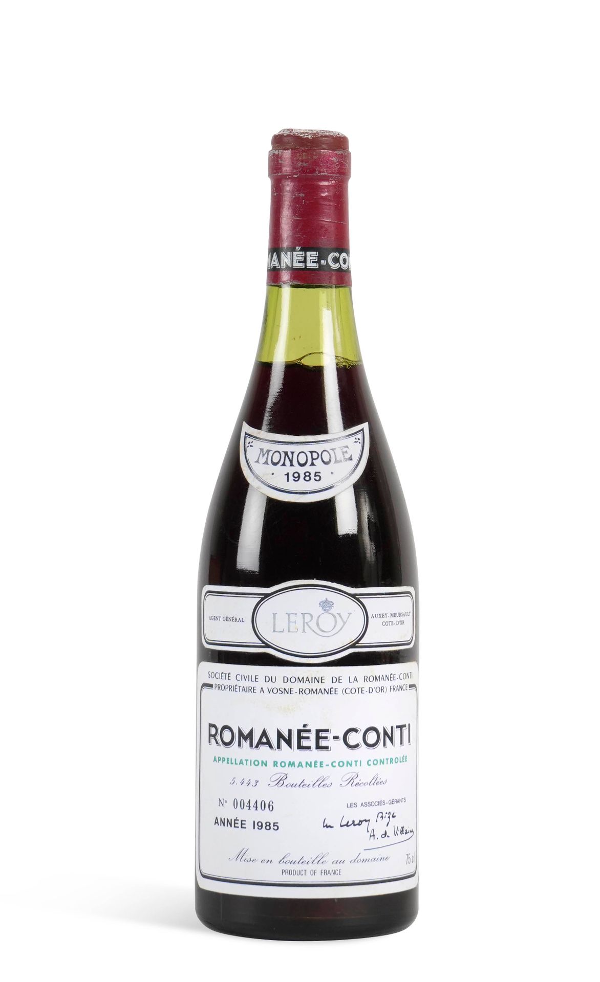 Null 1 B ROMANÉE-CONTI (Grand Cru) (3 cm; light e.T.H.; n° 004406; light clm.S.;&hellip;