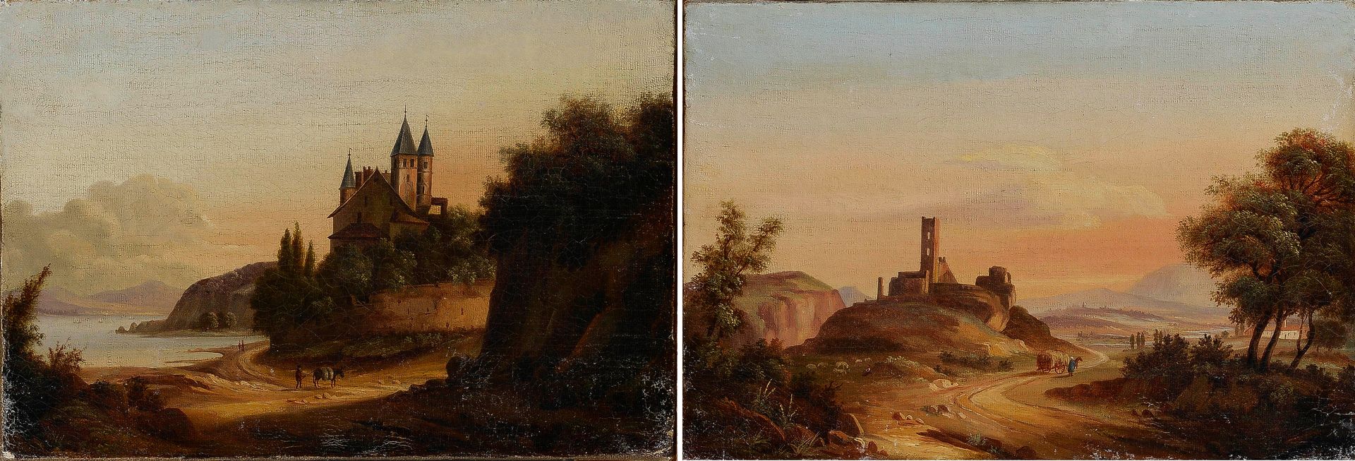 Null 皮埃尔-韦利 (1770-1827)

浪漫的风景

一对布面油画，在担架的背面有墨水注释："Wery画的"。

24.5 x 35.5厘米，每张

&hellip;