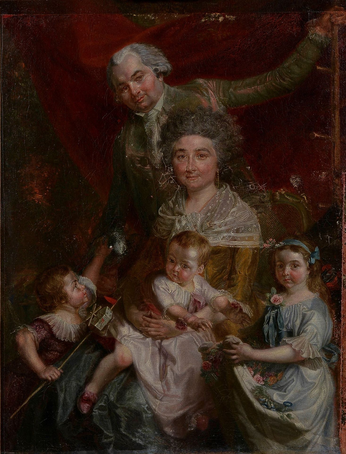 Null 弗朗索瓦-路易-隆兴 (1739 - 1799)

家庭画像

画布在顶部放大了3厘米，右侧放大了2厘米

无框架

身高：104厘米

宽度 : 8&hellip;