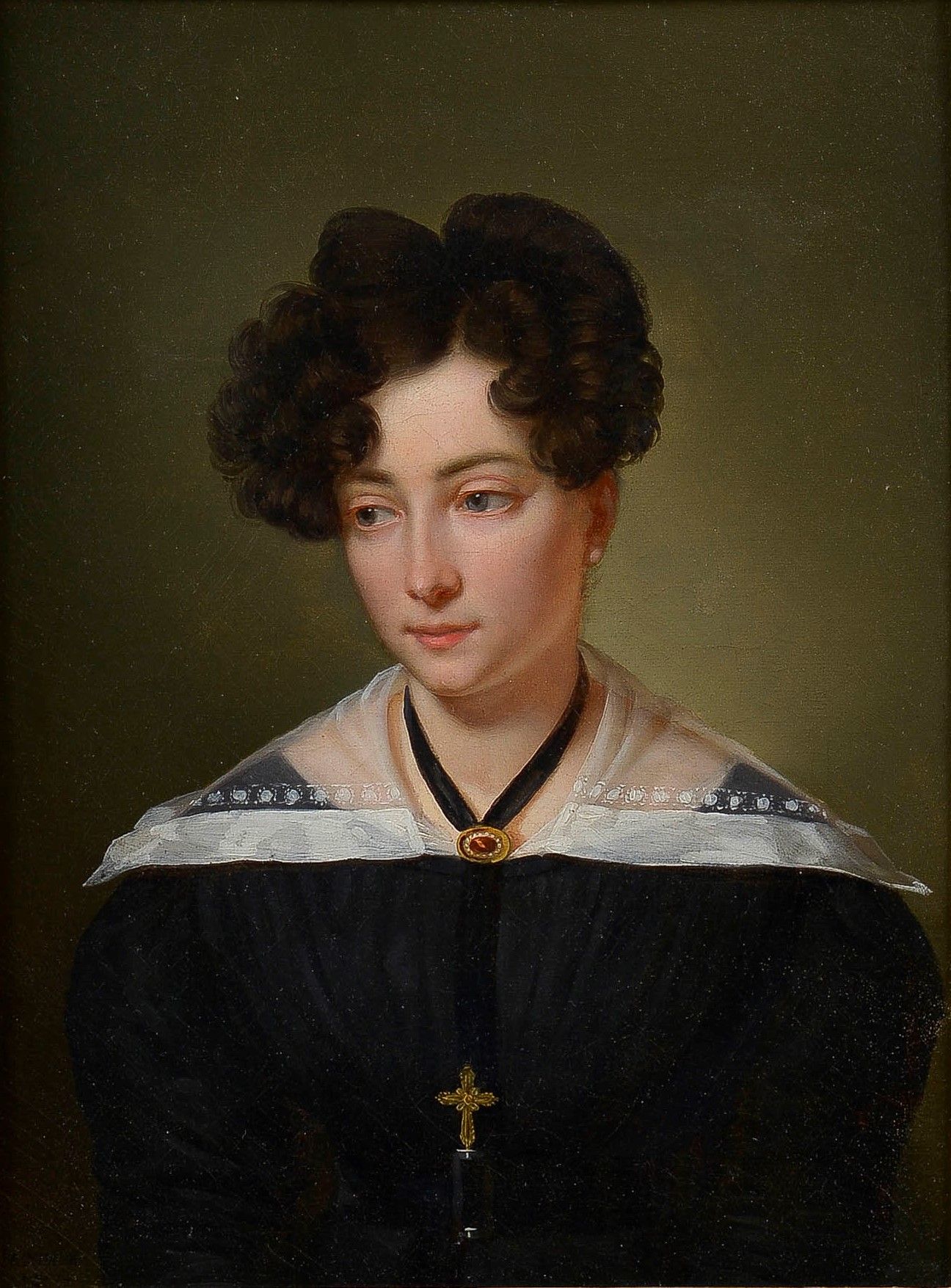 Null 让-马里-雅克曼 (1789-1858)

一个年轻女人的肖像，1826年

布面油画，左下方有签名和日期

32,5 x 24,5 cm

参考资料&hellip;