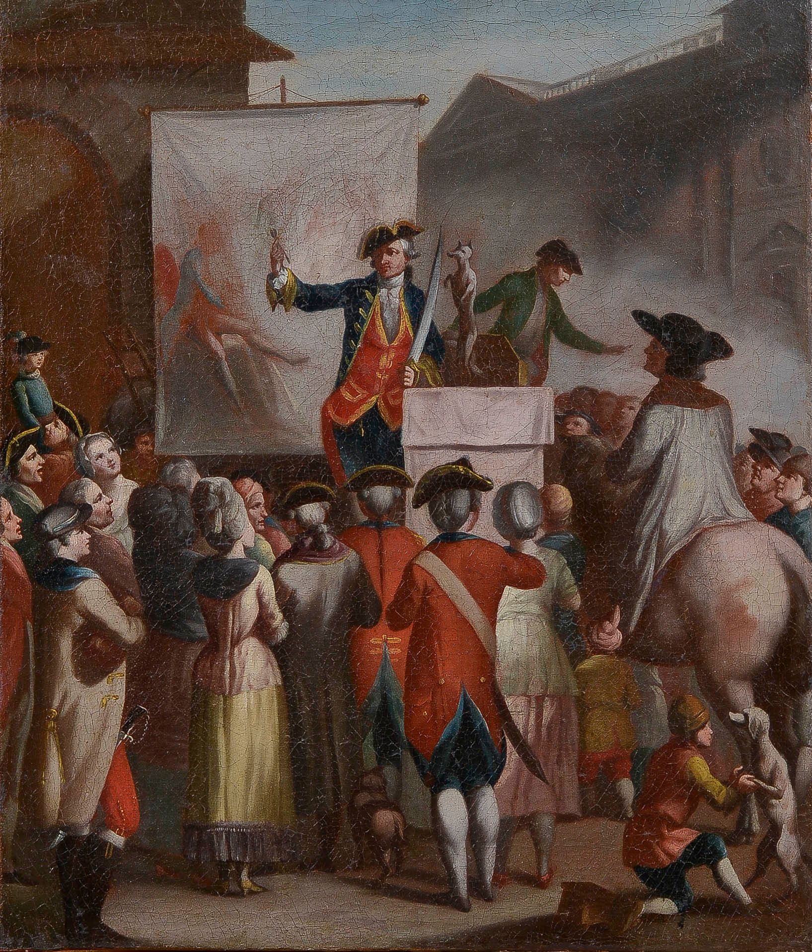 Null Escuela francesa, hacia 1770

Los acróbatas

Óleo sobre lienzo

74 x 62 cm