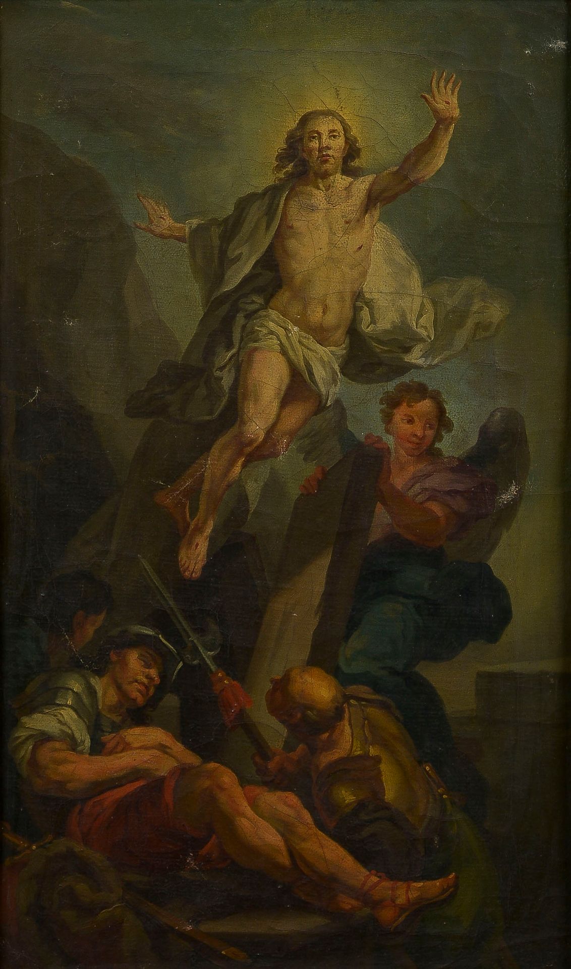 Null 安托万-雷诺(1731-1806)，根据卡勒-凡-卢绘制

基督的复活

布面油画

62 x 38,5 cm

底部有一个标签："安托万-雷努，生于&hellip;