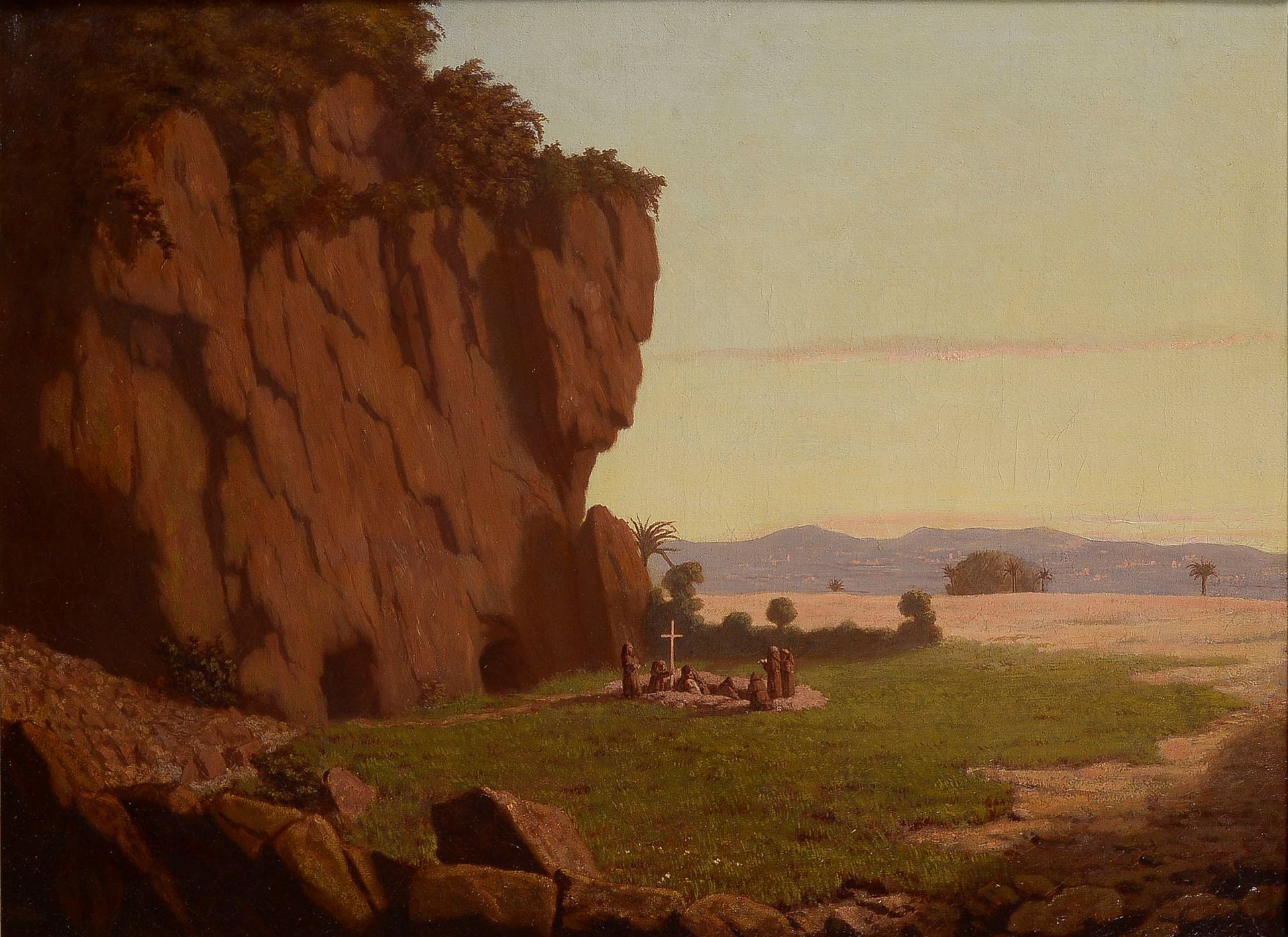Null Joseph PAGNON (1824-1848) 

Moines enterrant un des leurs dans un paysage o&hellip;