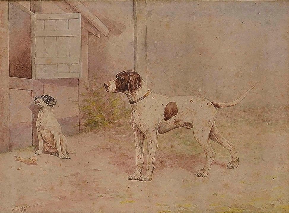 Null F. MASSON (XIXth)

Hunting Dogs at the Kennel, 1920

Watercolor, signed and&hellip;