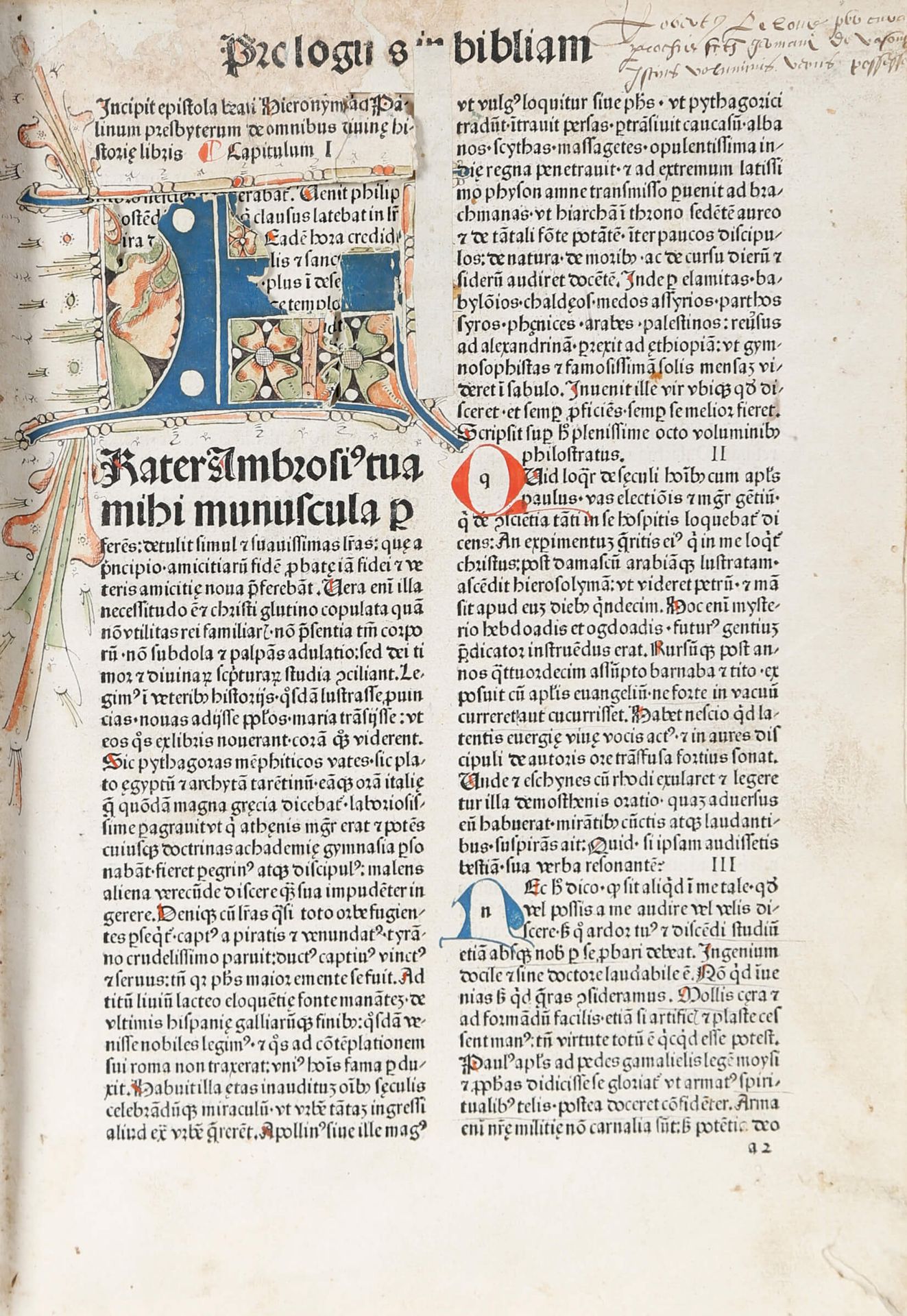 [INCUNABLE BÂLE]. Biblia Latina  Bâle, Johann Amerbach, 1486 
In-folio (280 x 20&hellip;