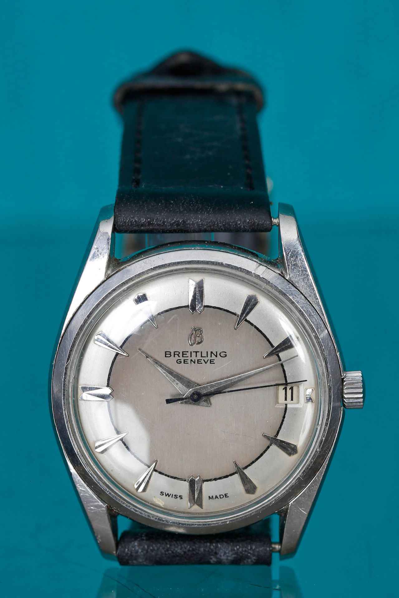 Breitling - Wittnauer - Jaeger 3个月 > 百年灵，编号4001的手表，约1960年

精钢表壳，手动机械机芯，3点钟位置有日期窗&hellip;