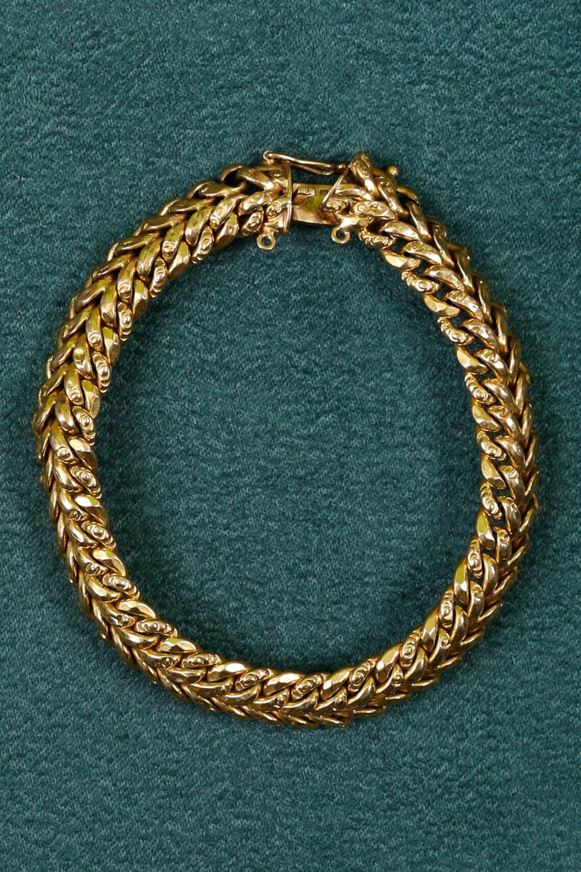 Null Bracelet mailles souples  En or jaune 18K (750‰)

L. 21 cm

Poids net 14,62&hellip;