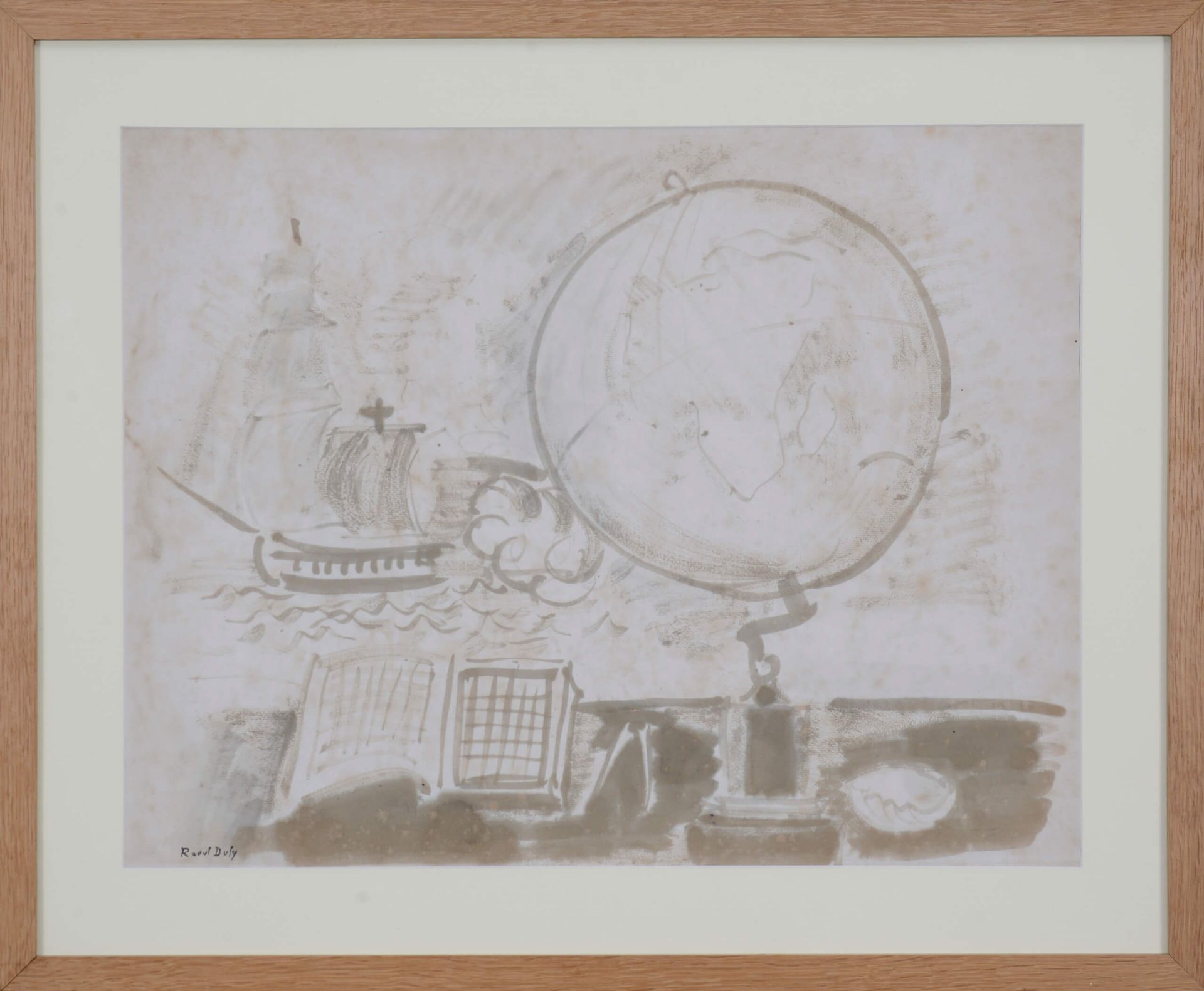 Raoul DUFY (1877-1953) Mappemonde circa 1922 Indian ink wash on paper signed wit&hellip;